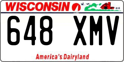 WI license plate 648XMV