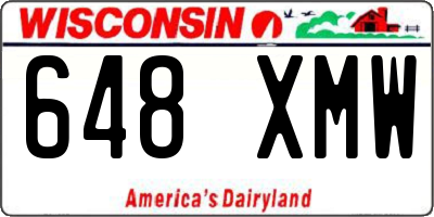 WI license plate 648XMW
