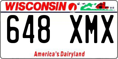 WI license plate 648XMX