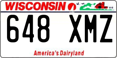 WI license plate 648XMZ