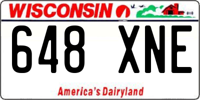 WI license plate 648XNE