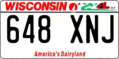 WI license plate 648XNJ