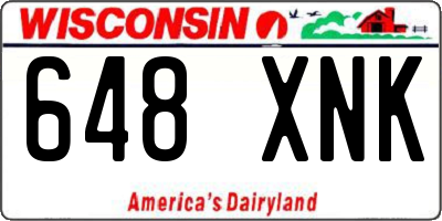 WI license plate 648XNK