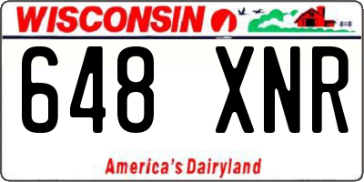 WI license plate 648XNR
