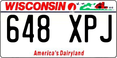 WI license plate 648XPJ