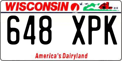 WI license plate 648XPK