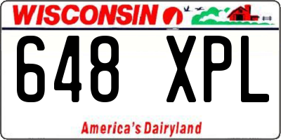 WI license plate 648XPL