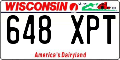 WI license plate 648XPT