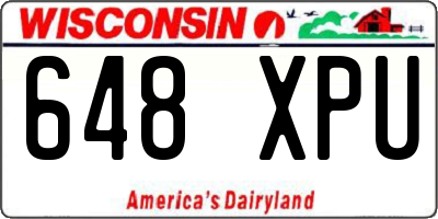 WI license plate 648XPU