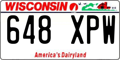 WI license plate 648XPW