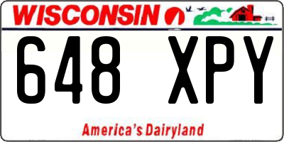 WI license plate 648XPY