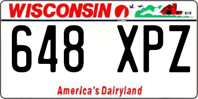 WI license plate 648XPZ