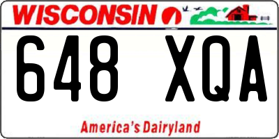 WI license plate 648XQA