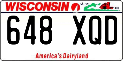 WI license plate 648XQD