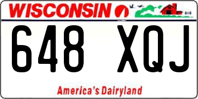 WI license plate 648XQJ