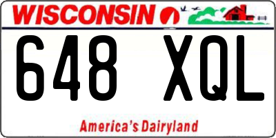 WI license plate 648XQL