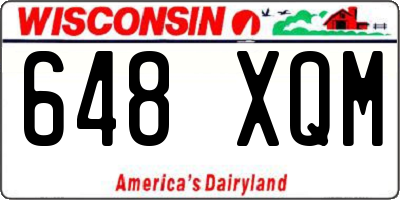 WI license plate 648XQM