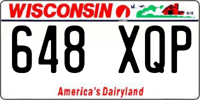 WI license plate 648XQP
