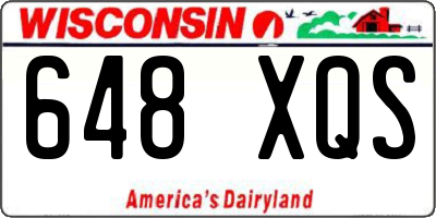 WI license plate 648XQS