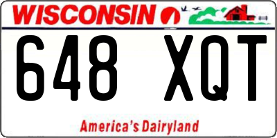 WI license plate 648XQT