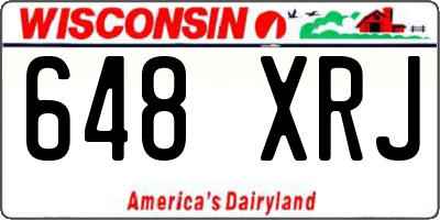 WI license plate 648XRJ