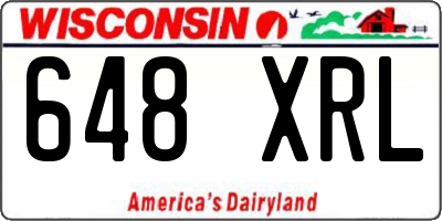 WI license plate 648XRL