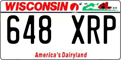WI license plate 648XRP