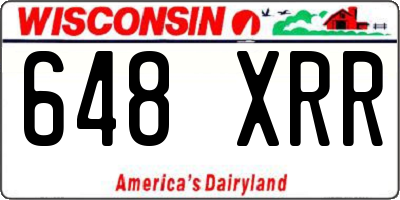 WI license plate 648XRR