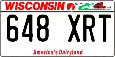 WI license plate 648XRT