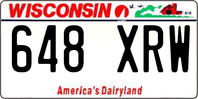 WI license plate 648XRW