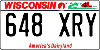 WI license plate 648XRY