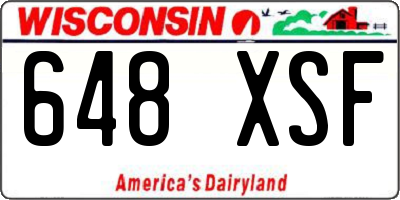 WI license plate 648XSF