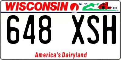 WI license plate 648XSH