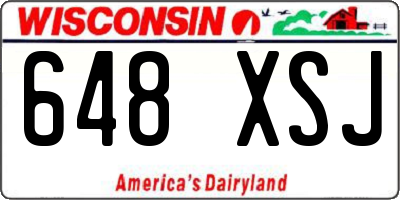 WI license plate 648XSJ