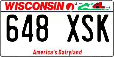 WI license plate 648XSK