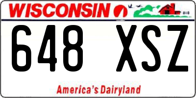WI license plate 648XSZ