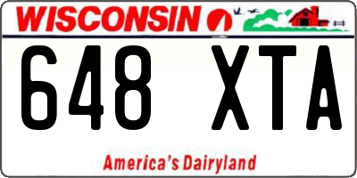 WI license plate 648XTA