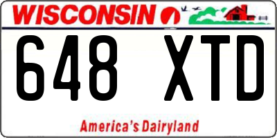 WI license plate 648XTD