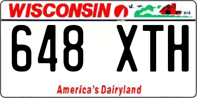 WI license plate 648XTH