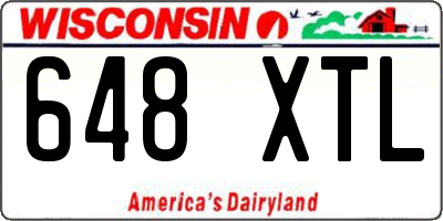 WI license plate 648XTL