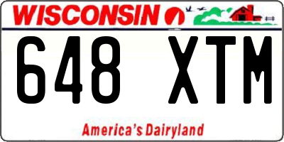 WI license plate 648XTM