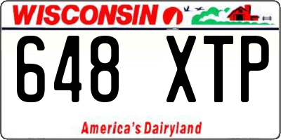 WI license plate 648XTP