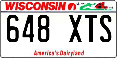 WI license plate 648XTS