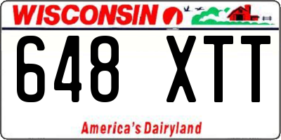 WI license plate 648XTT