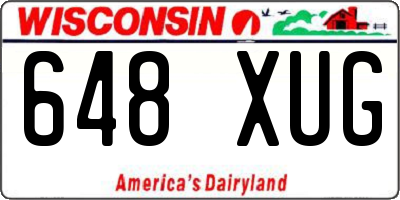 WI license plate 648XUG