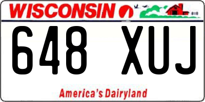 WI license plate 648XUJ