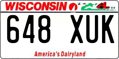 WI license plate 648XUK