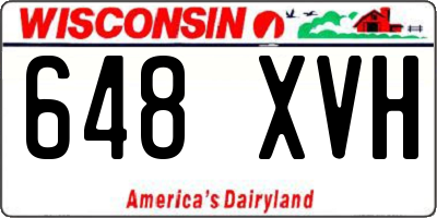 WI license plate 648XVH