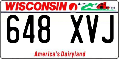 WI license plate 648XVJ