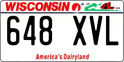 WI license plate 648XVL